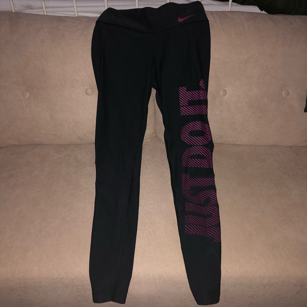 NIKE JUST DO IT XS PINK / BLACK HIGH WAIST LEGGING